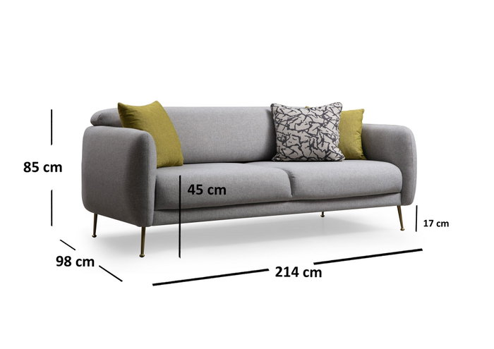 Atelier Del Sofa Sevilla 3 Seater Sofá-Cama 3 Plazas Gris